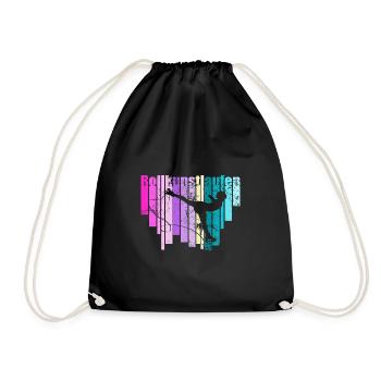 Roll-art, patineuse en avion - Sac de sport léger - noir - Devant
