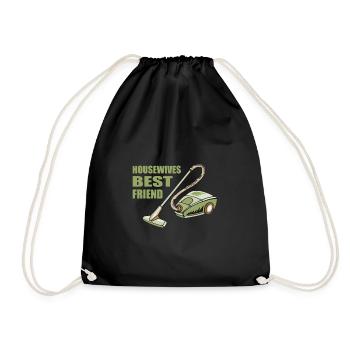 Meilleure amie des femmes au foyer | Aspirateur - Sac de sport léger - noir - Devant