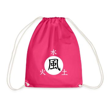 Caractères japonais feu terre eau vent - Sac de sport léger - fuchsia - Devant