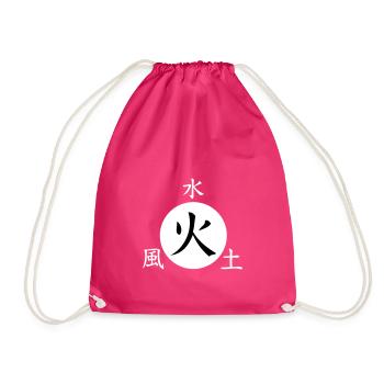 Caractères japonais feu terre eau vent - Sac de sport léger - fuchsia - Devant