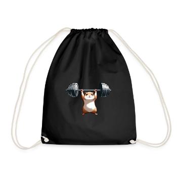 Cool Hamster Haltère Haltérophile Fitness - Sac de sport léger - noir - Devant