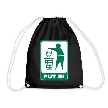 PUT IN - PEACE UKARINE - STOP WAR ! - Turnbeutel - Schwarz - Vorne