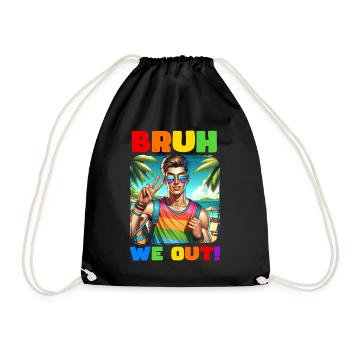 Pride Gay CSD Love LGBTQ Colors of the Rainbow - Drawstring Bag - black - Front