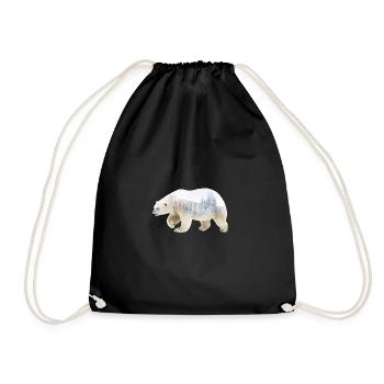 Polar Bear - Drawstring Bag - black - Front