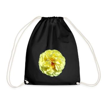 Fleur Jaune Fleur Simple Fleur Carnaval Pivoine - Sac de sport léger - noir - Devant