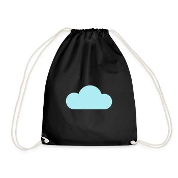 Nuages design bleu comme Skype - Sac de sport léger - noir - Devant