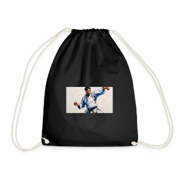 Martial art and Japanese dynamism - Drawstring Bag - black - Front
