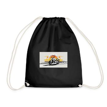Motorcycle Freedom Sunset Design - Drawstring Bag - black - Front