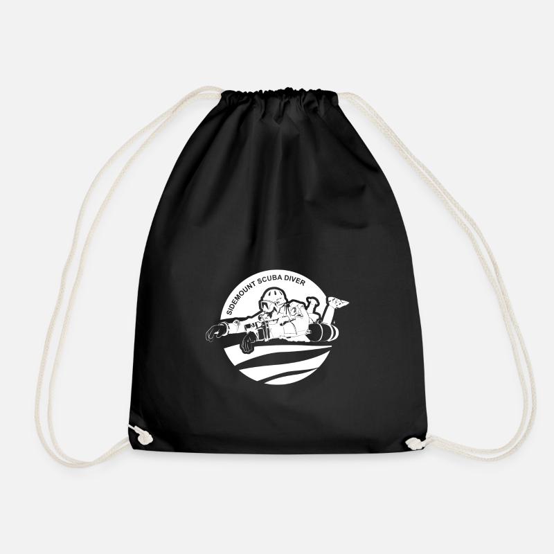 Sidemount Diver Tauchen Geschenk Tec Diving Logo - Turnbeutel - Schwarz