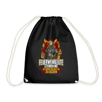 Feuerwehr Hölle Feuerwehrmann - Turnbeutel - Schwarz - Vorne
