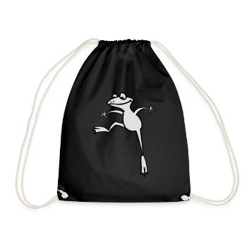 frosch - Turnbeutel - Schwarz - Vorne