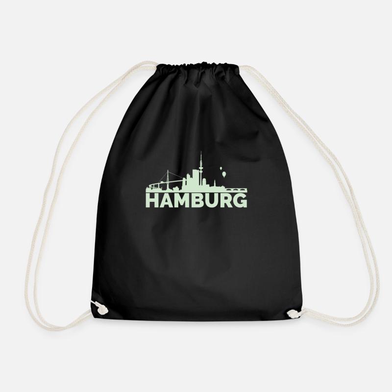 Hamburg - Turnbeutel - Schwarz
