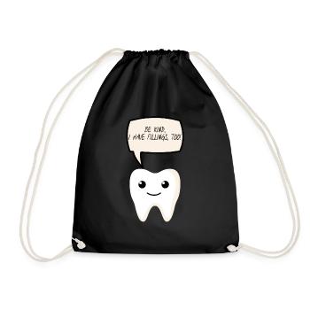 Dentiste: Be Kind, je obturations, aussi! - Sac de sport léger - noir - Devant