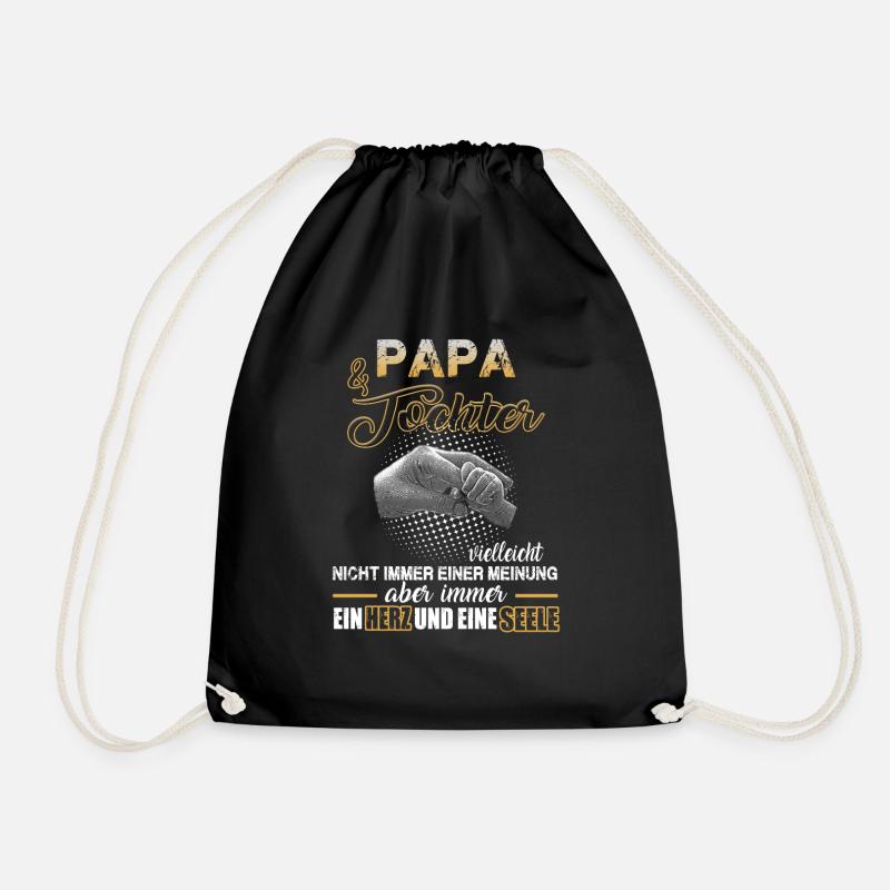 Papa und Tochter - Turnbeutel - Schwarz