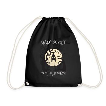 Hanging Halloween Bat - Drawstring Bag - black - Front