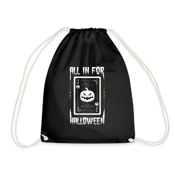All in for Halloween - Card Players - Drawstring Bag - black - Front