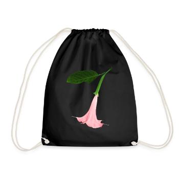 flowers lilies tulips orchids sunflower dahlia ger - Drawstring Bag - black - Front