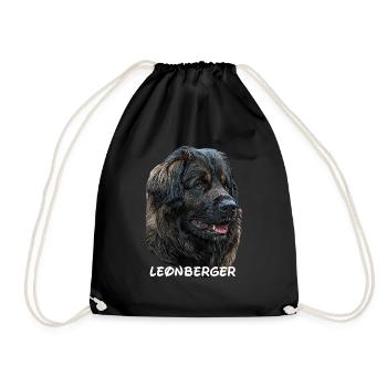 Leonberger,Hundekopf,Hunderasse,Hund,Hunderasse - Turnbeutel - Schwarz - Vorne