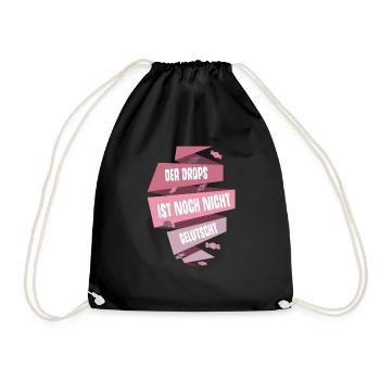 Spruch Geschenk Spiel Süßigkeit Bonbon Party Sport - Turnbeutel - Schwarz - Vorne