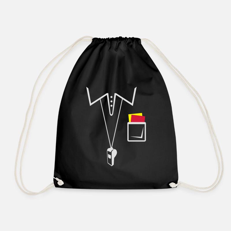 Soccer referee jersey - Drawstring Bag - black