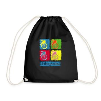 Bicycle Bike Bike Shirt - Drawstring Bag - black - Front