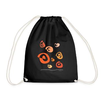 Conception abstraite de pneu de voiture tournant - Sac de sport léger - noir - Devant
