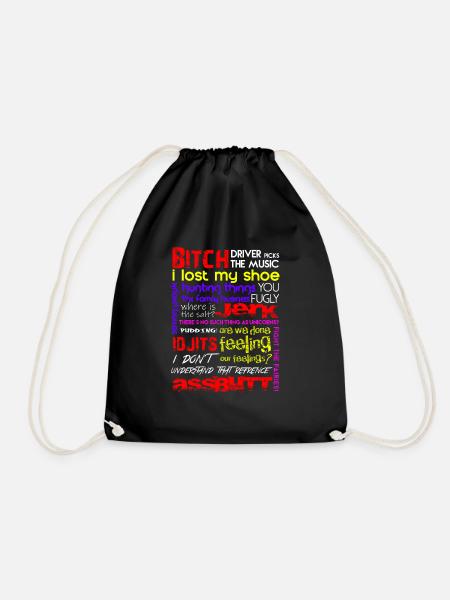 SUPER QUOTES, GESCHENK - Turnbeutel - Schwarz