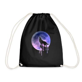 wolf moon universe - Drawstring Bag - black - Front