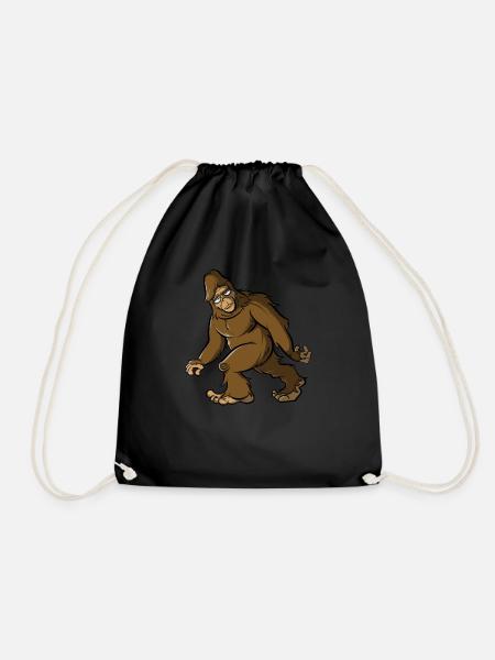 Bigfoot - Drawstring Bag - black
