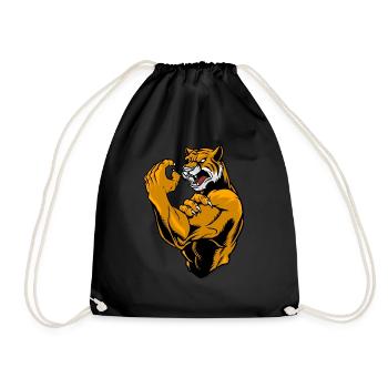 Tiger Kämpfer - Turnbeutel - Schwarz - Vorne