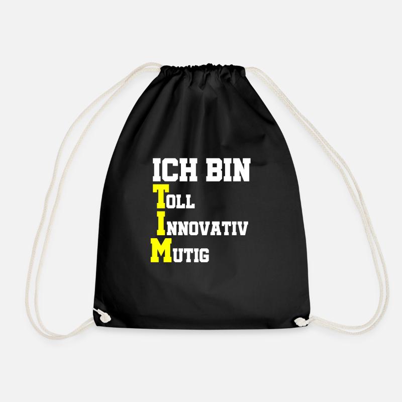 Ich bin Tim - Turnbeutel - Schwarz