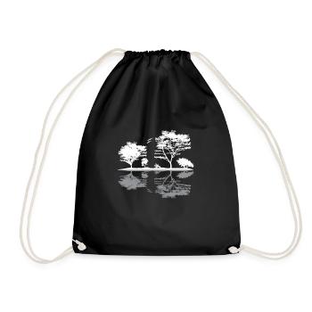 nature - Drawstring Bag - black - Front