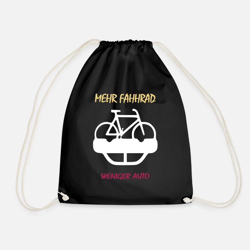 plus de vélo moins voiture - Sac de sport léger - noir