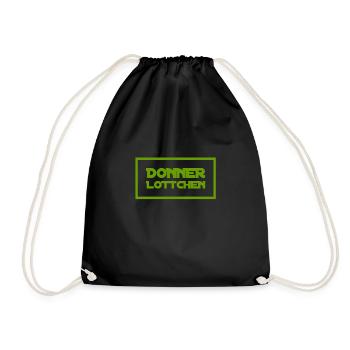 DONNERLOTTCHEN - Turnbeutel - Schwarz - Vorne