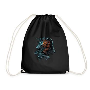 Dead Unicorn Zombie Dead Unicorn Horse Gift - Drawstring Bag - black - Front
