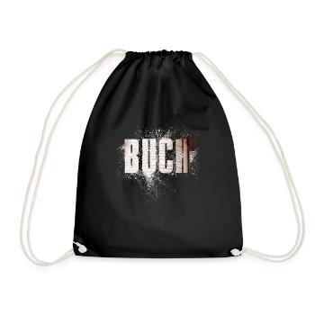 Buch - Turnbeutel - Schwarz - Vorne