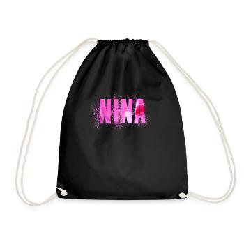 Nina - Turnbeutel - Schwarz - Vorne