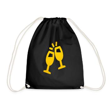 Cheers! - Drawstring Bag - black - Front