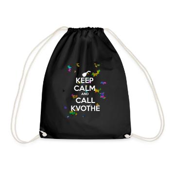 CALL KVOTHE - Drawstring Bag - black - Front