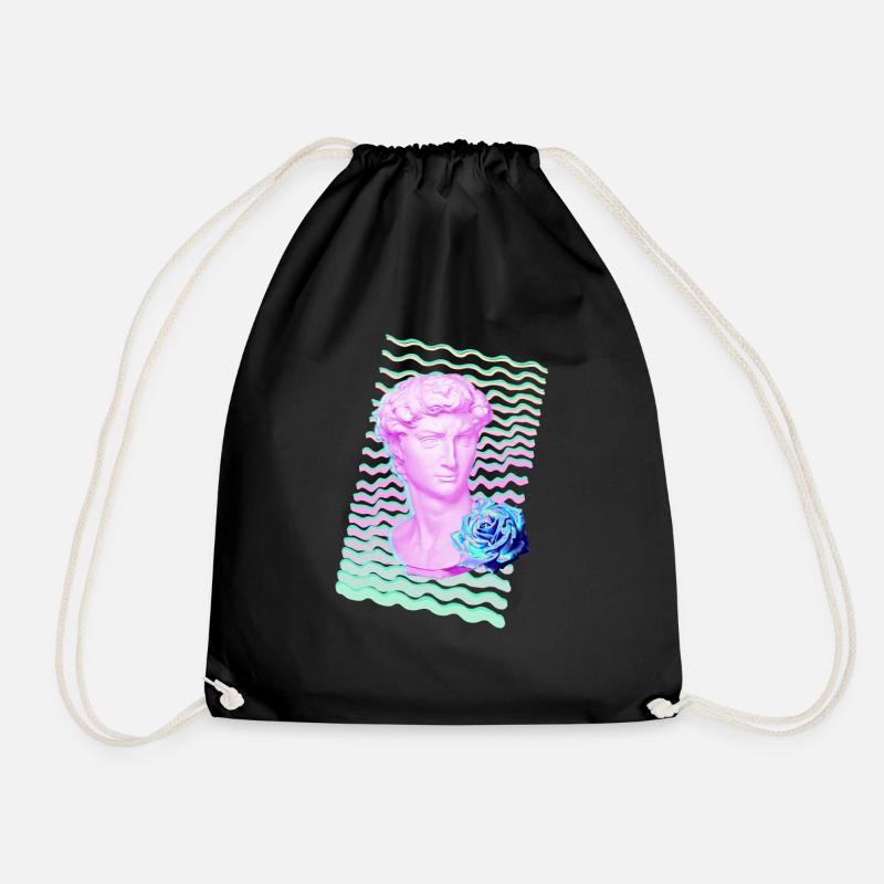Vaporwave Head - Turnbeutel - Schwarz