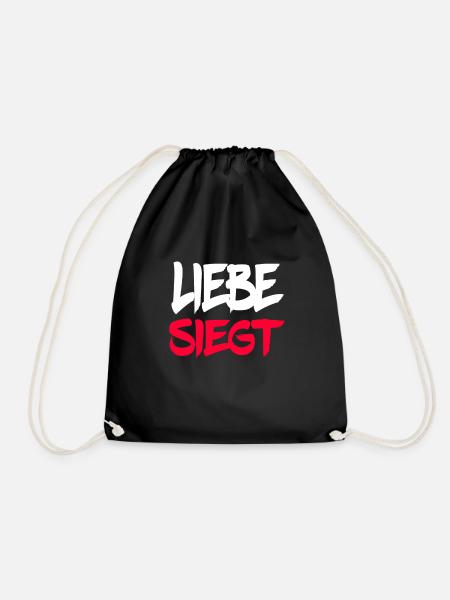 Liebe Siegt - Turnbeutel - Schwarz