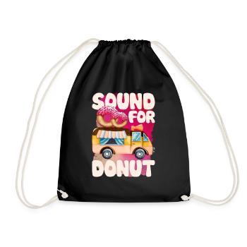 Ton für Donut - Turnbeutel - Schwarz - Vorne