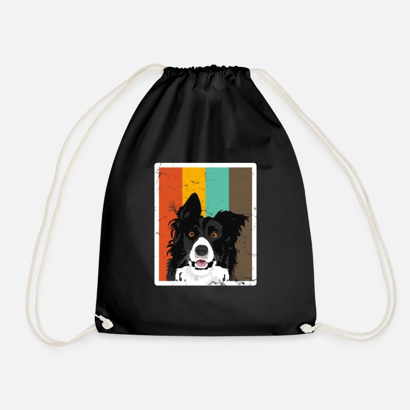 Border Collie - Turnbeutel - Schwarz