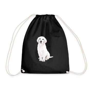 Chiot Golden Retriever - Sac de sport léger - noir - Devant