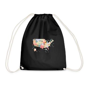 États-Unis - Sac de sport léger - noir - Devant