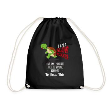 Je suis un coureur lent - Sac de sport léger - noir - Devant