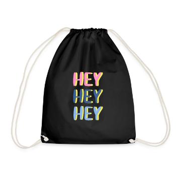 Hé hé hé hé - Sac de sport léger - noir - Devant