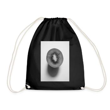 kiwi - Drawstring Bag - black - Front