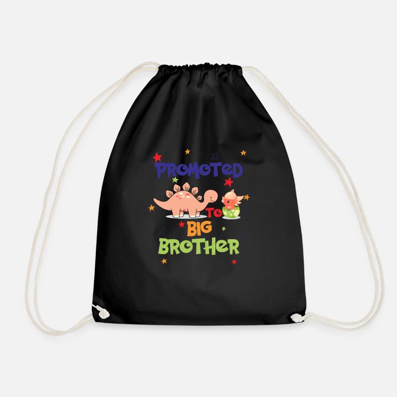 Promoted To Big Brother - Drawstring Bag - black