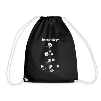 Immunology - Drawstring Bag - black - Front